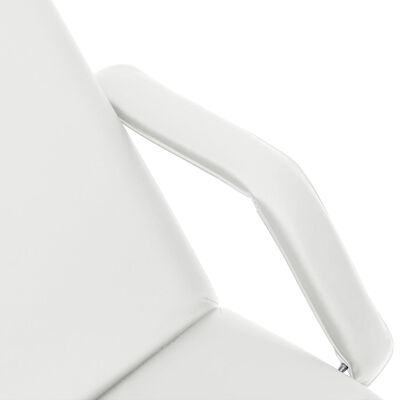 vidaXL 3-osaline massažilaud, valge, kunstnahk