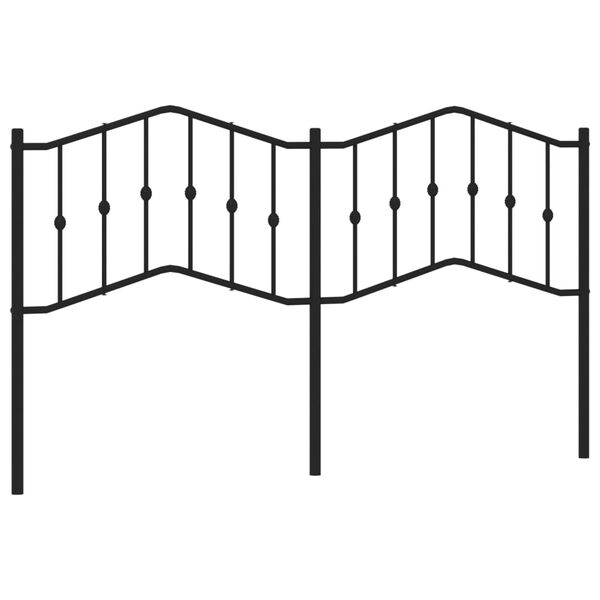 vidaXL metallist voodipeats, must, 160 cm