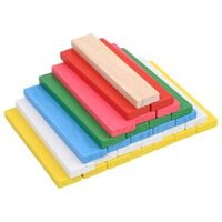 vidaXL 150-osaline puidust ehitusklotside komplekt, värvitud männipuit