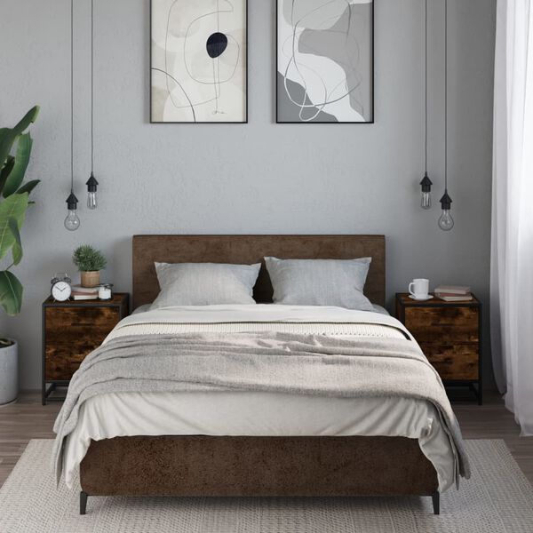 vidaXL &ouml;&ouml;kapid 2 tk, suitsutatud tamm, 40x31x50 cm, tehispuit