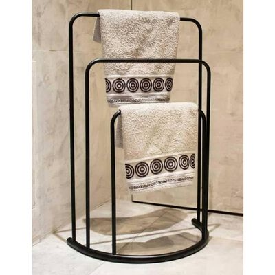 Bathroom Solutions eraldiseisev rätikuriiul, 49,5x75 cm, metall, must