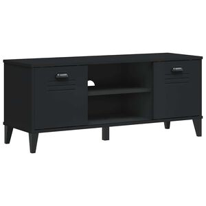 vidaXL jalatsipink "VIKEN", must, 106 x 35 x 45 cm, tehispuit