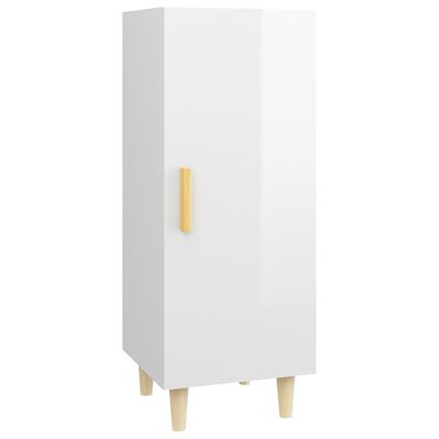 vidaXL puhvetkapp, kõrgläikega valge, 34,5 x 34 x 90 cm, tehispuit