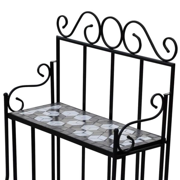 Taimealus, taimeriiul, sinine, valge, mosaiikmuster