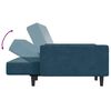 vidaXL 2-kohaline diivanvoodi jalapingiga, sinine, samet