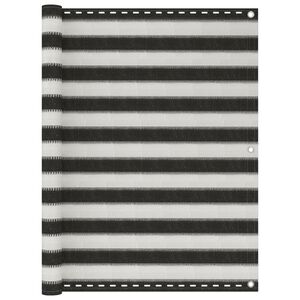 vidaXL r&otilde;dusirm HDPE, 120 x 500 cm, antratsiithall ja valge