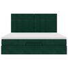 vidaXL Ottomani voodiraam madratsitega, tumeroheline, 160x200cm, samet