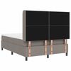 vidaXL LED Box Spring Voodi peaga Pruunikashall 140 x 190 cm kangas