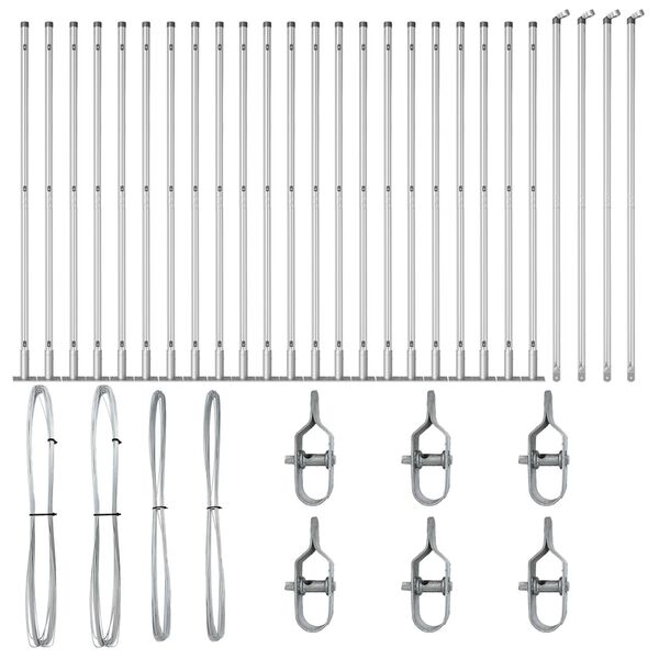 vidaXL Aiapost Muu 26 pcs Hall 3,2 x 3,2 x 83,5 cm Teras