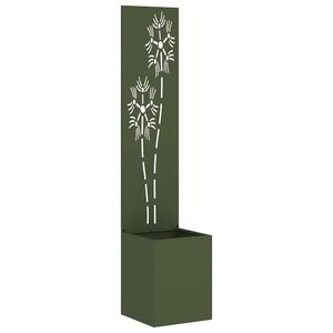 vidaXL Aia privaatsuse kate Oliiviroheline 32 x 150 cm K&uuml;lmpruun teras