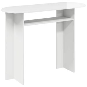 vidaXL Konsoollaud K&otilde;rgl&auml;ikega valge 100 x 39,5 x 75 cm Tehispuit