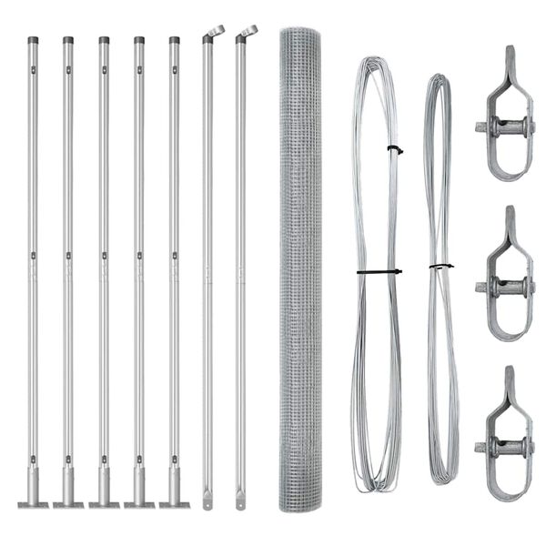 vidaXL Aiapost H&otilde;bedane 10 x 1,5 m (19 x 19 mm v&otilde;rk) Teras