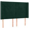 vidaXL voodipeats servadega, tumeroheline, 147x16x118/128 cm, samet