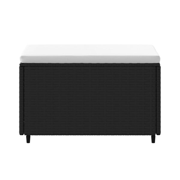 vidaXL aia jalapink istmepadjaga, must, polürotang