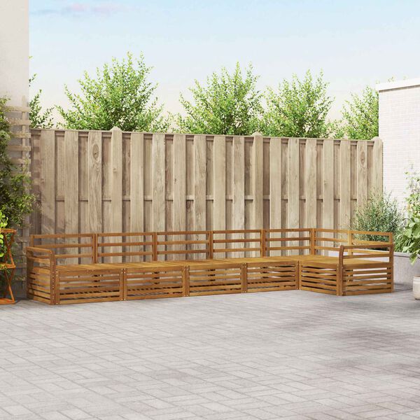 vidaXL V&auml;li diivanikomplekt 6 pcs Neutraalne Tugev akatsiapuu