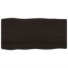 vidaXL lauaplaat, tumepruun, 100 x 50 x (2-6) cm, t&ouml;&ouml;deldud t&auml;ispuit