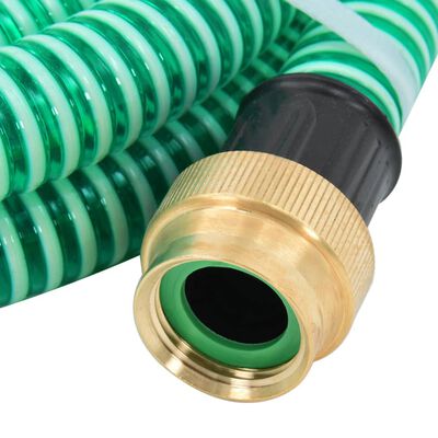 vidaXL imivoolik messingust ühendustega, roheline 1,1" 5 m PVC