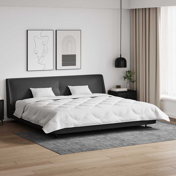 vidaXL Talve tek padjaga 3 pcs Valge Mikrofiiber