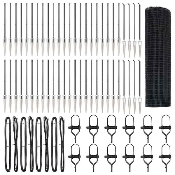 vidaXL Aiapost Hall 100 x 0,8 m (25 x 25 mm mesh) Terased ja PVC