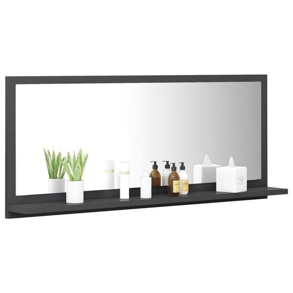 vidaXL vannitoa peeglikapp hall 90 x 10,5 x 37 cm puitlaastplaat