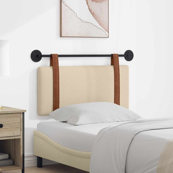 vidaXL Rippuv Peatoe &Uuml;ksv&auml;rviline cream 100 x 55 x 5 cm Antiik PU