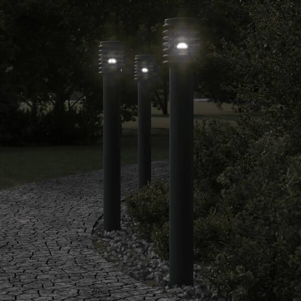 vidaXL &otilde;ue lambipost, must, 110 cm, roostevaba teras