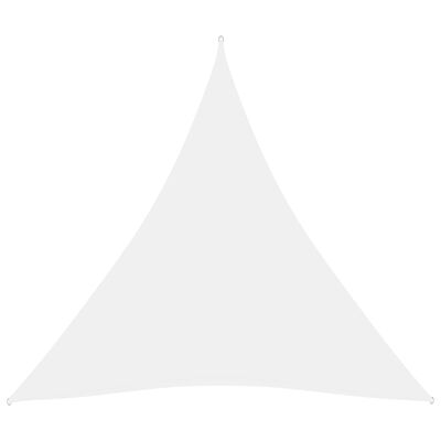 vidaXL päikesepuri, kolmnurk, 3,6 x 3,6 x 3,6 m, valge