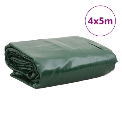 vidaXL present, roheline, 4 x 5 m, 650 g/m²