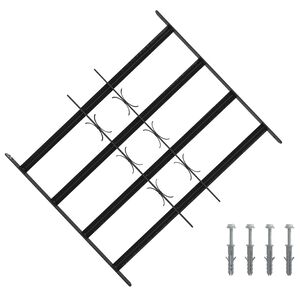 vidaXL Akna turvav&otilde;re 4 ristvartiga 3 pcs 43-74 cm Tsingitud teras