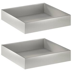 vidaXL Aia istutuspot 2 tk H&otilde;bedane 80 x 80 x 20 cm Roostevaba teras