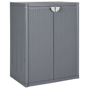 vidaXL aia hoiukapp, hall, 65 x 45 x 88 cm, PP rotang