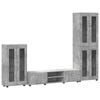 vidaXL Telerikapi komplekt sahtliga FLORIN 3 pcs Betoonhall Tehispuit