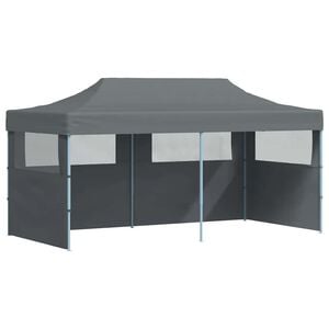 vidaXL kokkupandav pop-up peotelk k&uuml;lgseintega, 3 x 6 m antratsiithall