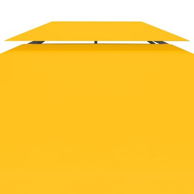 vidaXL kahekordne varjualuse katus 310 g/m² 4 x 3 m, kollane