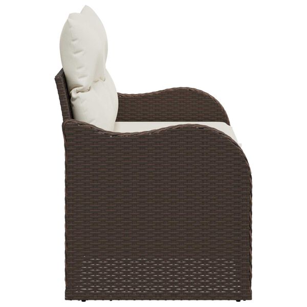 vidaXL Aia diivan padjaga Pruun 121 x 62 x 69cm polürotang