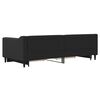 vidaXL diivanvoodi väljatõmmatava osaga, must, 90x200 cm, kangas