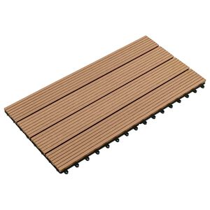 vidaXL Terrassiplaat 6 pcs Pruun 60 x 30 cm Puitplastik