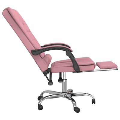 vidaXL massaaži kontoritool, roosa, samet