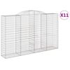 vidaXL kaarekujulised gabioonkorvid 11 tk, 300x50x180/200 cm, raud