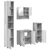 vidaXL Vannitoa m&ouml;&ouml;bleset uksega 4 pcs Hall Sonoma Tehispuit & Metall