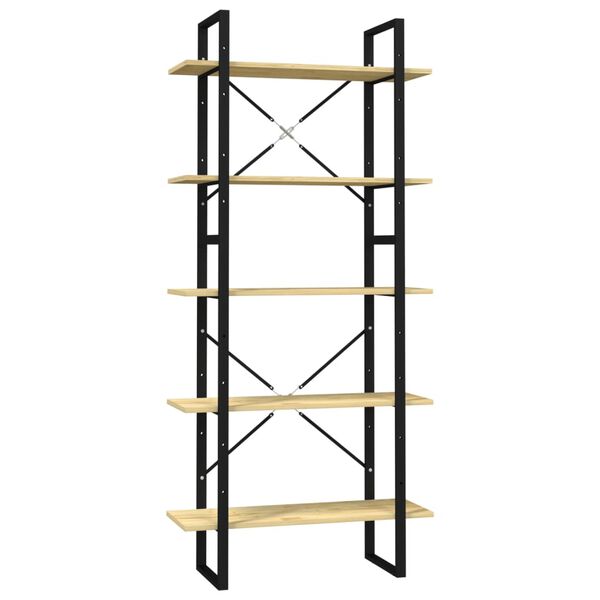 vidaXL 5-korruseline raamaturiiul, 80 x 30 x 175 cm, tehispuit