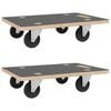 vidaXL transpordik&auml;rud 2 tk, ristk&uuml;liku kuju, 50x35x11,5 cm 250 kg