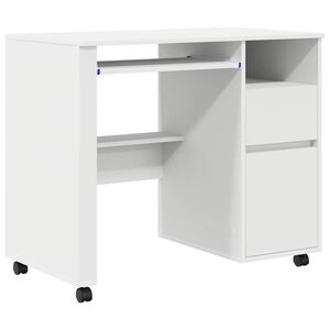 vidaXL Rattalaud Valge Tehispuit 91 x 50 x 77 cm