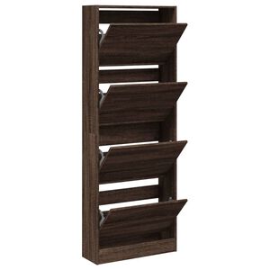 vidaXL jalatsikapp, pruun tamm, 60 x 21 x 163,5 cm, tehispuit