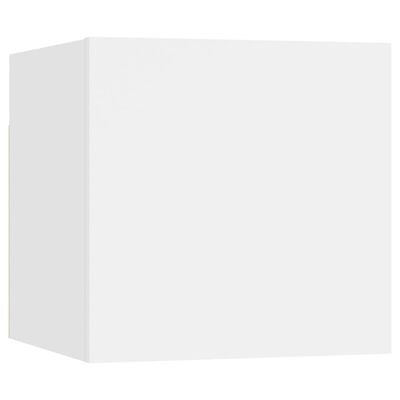 vidaXL 7-osaline telerikappide komplekt, valge, puitlaastplaat