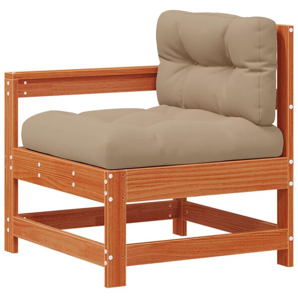 vidaXL Aia lounge komplekt 7 pcs Vahapunane Tahke m&auml;nd