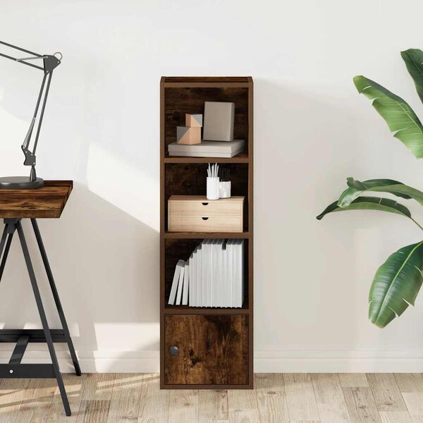 vidaXL raamatualus, suitsutatud tamm, 31x24x102 cm, tehispuit