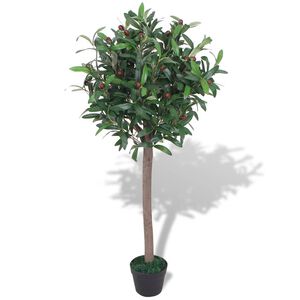 vidaXL kunstlik laakeripuu potiga 120 cm, roheline