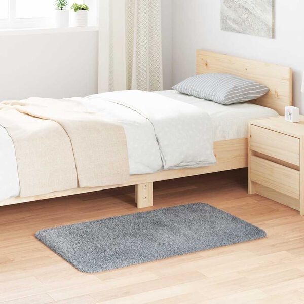 vidaXL k&otilde;rge narmaga Shaggy vaip, NAVARRA, helehall, 60x100 cm