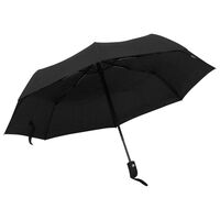vidaXL automaatselt kokkupandav vihmavari, must, 95 cm